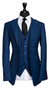 Cobalt Blue Pinstripe Three-Piece Suit