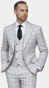 Cream Capri Windowpane Suit