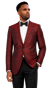 Crimson Paisley Jacquard Tuxedo