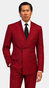 Crimson Red Double-Breasted Suit