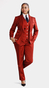 Crimson Red Pinstripe Suit 