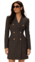 Espresso Houndstooth Double-Breasted Overcoat 