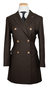 Espresso Houndstooth Double-Breasted Overcoat 