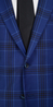 Large Check Blue Wool Suit