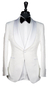 Tuxedo Jacquard Classique Blanc Motifs Floraux 