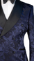 Royal Blue Double Breasted Jacquard Tux