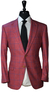 Watermelon Windowpane Wool Mix Suit