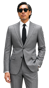 Metallic Gray Plain Weave Suit