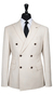 Ivory Double-Breasted Wool Suit