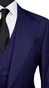 Royal Blue Pinstripe Wool Suit