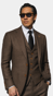 Mocha Brown Birdseye Wool Suit