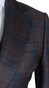 Mocha Blue Plaid Three-Piece Suit 