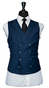 Blue Melange Plaid Double-Breasted Suit