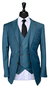 Peacock Blue Three-Piece Suit