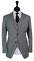 Silver Herringbone Three-Piece Suit