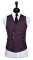 Plum Navy Plaid Three-Piece Suit