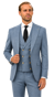 Powder Blue Pinstripe Wool Suit