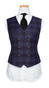Purple Glen Plaid Three-Piece Suit