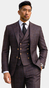 Purple Plaid Blue Overcheck Suit