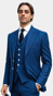 Royal Blue Pinstripe Suit
