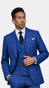 Sapphire Grid Wool Suit