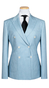 Sky Blue Pinstripe Double-Breasted Suit