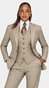 Taupe Beige Wool Suit