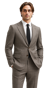 Taupe Brown Glen Plaid Wool Suit