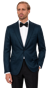 Tuxedo Jacquard Diamant Bleu Sarcelle