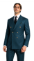 Teal Monarch Double-Breasted Suit