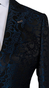 Complet Jacquard Baroque Bleu Nuit
