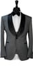 Classic Grey Sharkskin Wool Tuxedo