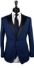 Tuxedo bleu Oxford à revers aigu