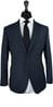 Navy Blue Prince of Wales Wool Suit