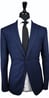 Blue Windowpane Canvas Wool Suit