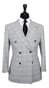Grey Glen Plaid Double-Breasted Suit