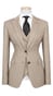 Almond Beige Three-Piece Wool Suit 