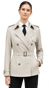 Beige Finch Short Trench Coat 
