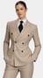 Complet Taupe Rayé Double Boutonnage