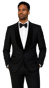 Black Dotted Textured Tuxedo