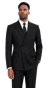 Black Double-Breasted Wool Suit