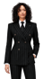 Black Pinstripe Double-Breasted  Suit