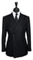 Black Double-Breasted Wool Suit