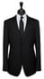 Black Herringbone Wool Suit