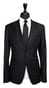 Black Pinstripe Wool Suit