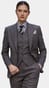Complet Laine Pied-de-Poule Bleu-Gris