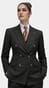 Complet Rayures Charcoal Double Boutonnage