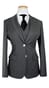 Charcoal Pinstripe Wool Three-Piece Suit