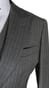 Charcoal Pinstripe Wool Three-Piece Suit