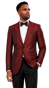 Crimson Paisley Jacquard Tuxedo